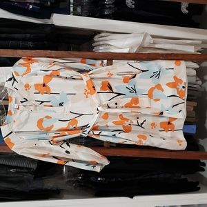 Diane vonFurstenberg Silk 1/4 Sleeve Dress w/ Tie